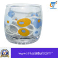 Glas-Cup mit Blumen-Design-Decal Gedruckt Schöne Cup Kb-Hn0409